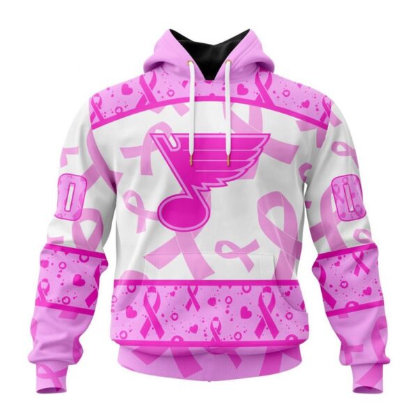 NHL St. Louis Blues Hoodie Special Pink October Breast Cancer Awareness Month Hoodie