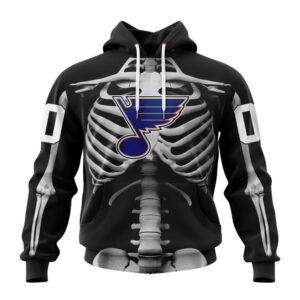 NHL St Louis Blues Hoodie Special Skeleton For Halloween Hoodie 1