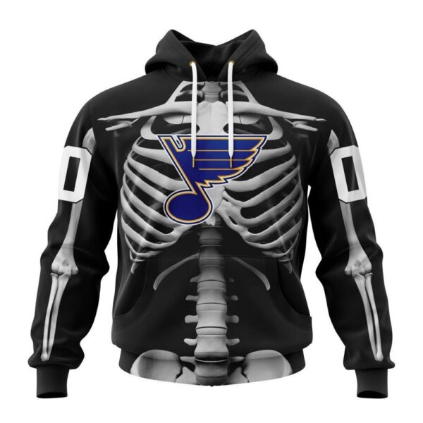 NHL St. Louis Blues Hoodie Special Skeleton For Halloween Hoodie
