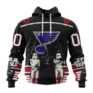 NHL St Louis Blues Hoodie Special Star Wars Design May The 4th Be With You Hoodie 1