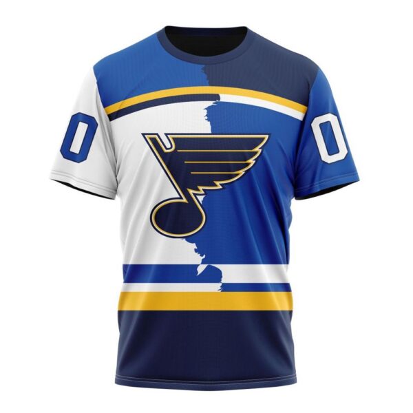 NHL St. Louis Blues Personalize 2024 Home Mix Away T-Shirt