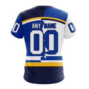 NHL St Louis Blues Personalize 2024 Home Mix Away T Shirt 2