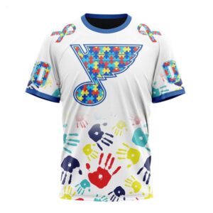 NHL St Louis Blues T Shirt Special Autism Awareness Design T Shirt 1