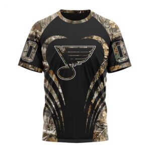NHL St Louis Blues T Shirt Special Camo Hunting 3D T Shirt 1