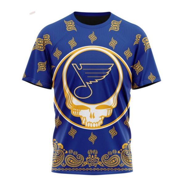 NHL St. Louis Blues T-Shirt Special Grateful Dead Design 3D T-Shirt
