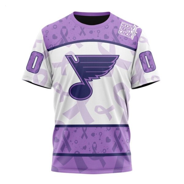 NHL St Louis Blues T-Shirt Special Lavender – Fight Cancer T-Shirt
