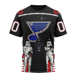 NHL St Louis Blues T Shirt Special Star Wars Design May The 4th Be With You 3D T Shirt 1