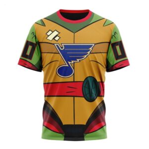 NHL St Louis Blues T Shirt Special Teenage Mutant Ninja Turtles Design T Shirt 1