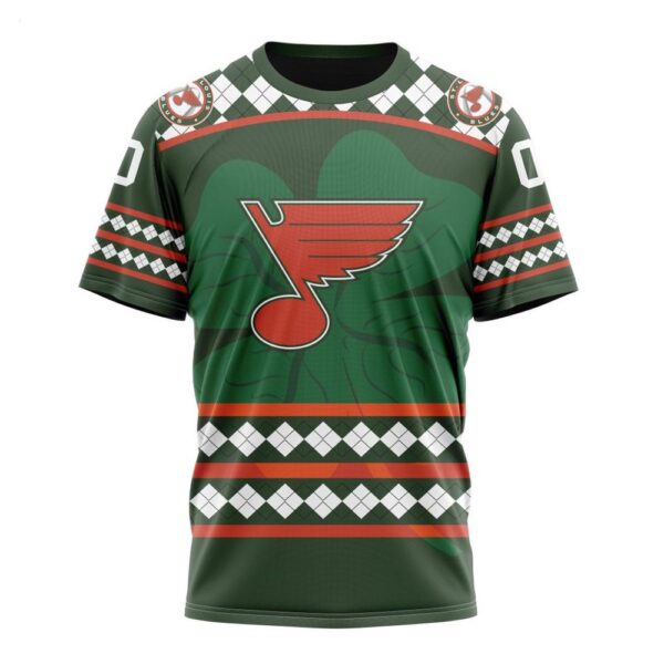 NHL St. Louis Blues T-Shirt Specialized Unisex Kits Hockey Celebrate St Patrick’s Day T-Shirt