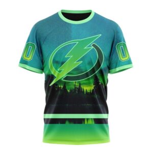 NHL Tampa Bay Lightning 3D T Shirt Special Design With Northern Light Full Printed Hoodie 1