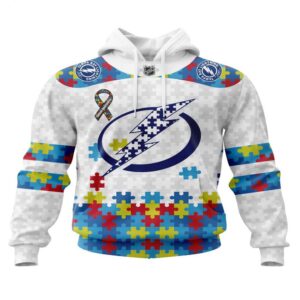 NHL Tampa Bay Lightning Hoodie Autism Awareness 3D Hoodie For Fans 1