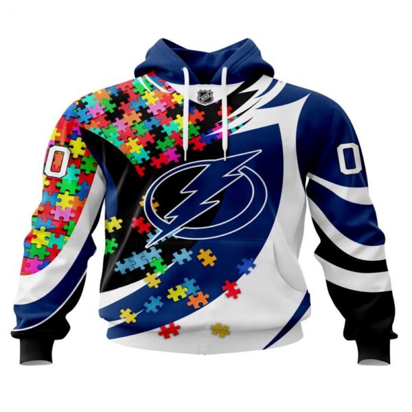 NHL Tampa Bay Lightning Hoodie Autism Awareness 3D Hoodie For Sports Fans