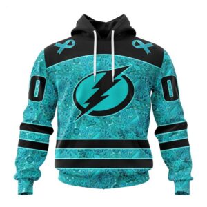 NHL Tampa Bay Lightning Hoodie Special Design Fight Ovarian Cancer Hoodie 1