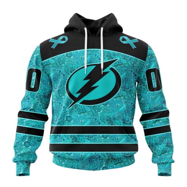 NHL Tampa Bay Lightning Hoodie Special Design Fight Ovarian Cancer Hoodie