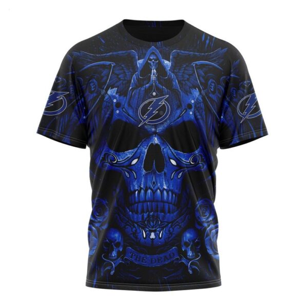 NHL Tampa Bay Lightning T-Shirt Special Design With Skull Art T-Shirt