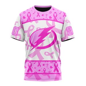 NHL Tampa Bay Lightning T Shirt Special Pink October Breast Cancer Awareness Month 3D T Shirt 1