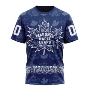 NHL Toronto Maple Leafs 3D T Shirt Design With Native Pattern Full Printed Hoodie 1