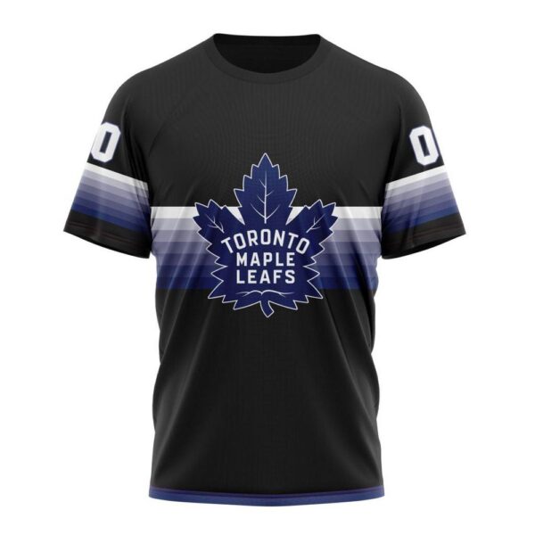 NHL Toronto Maple Leafs 3D T-Shirt Special Black And Gradient Design Hoodie