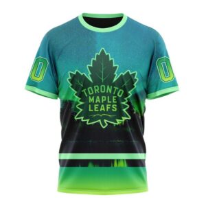 NHL Toronto Maple Leafs 3D T Shirt Special Design With Northern Light Full Printed Hoodie 1