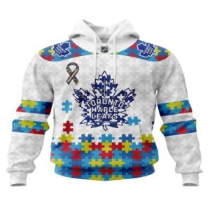 NHL Toronto Maple Leafs Hoodie Autism Awareness 3D Hoodie For Fans 1