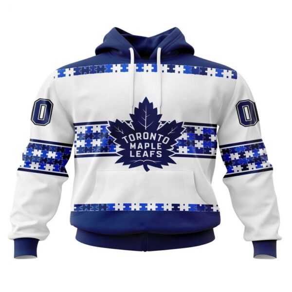 NHL Toronto Maple Leafs Hoodie Autism Awareness 3D Hoodie For Hockey Fans