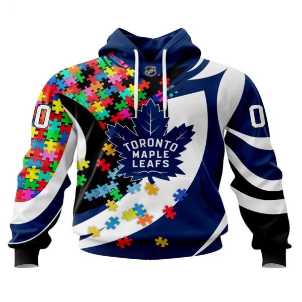 NHL Toronto Maple Leafs Hoodie Autism Awareness 3D Hoodie For Sports Fans