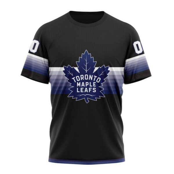 NHL Toronto Maple Leafs Special Black And Gradient Design T-Shirt