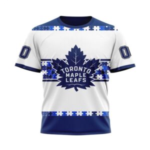 NHL Toronto Maple Leafs T Shirt Autism Awareness Custom Name And Number 3D T Shirt 1
