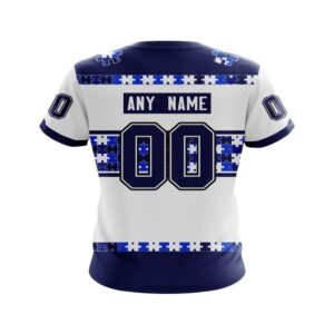 NHL Toronto Maple Leafs T Shirt Autism Awareness Custom Name And Number 3D T Shirt 2