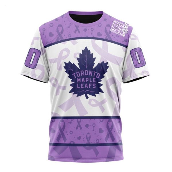 NHL Toronto Maple Leafs T-Shirt Special Lavender – Fight Cancer T-Shirt