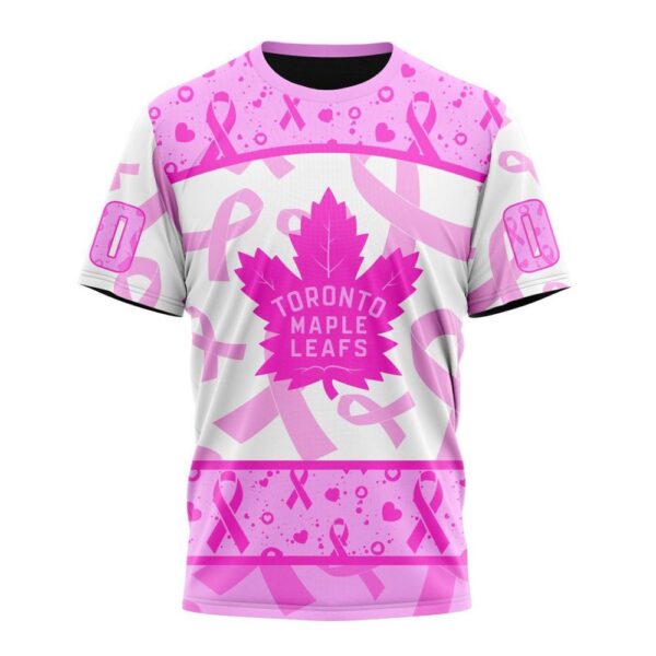 NHL Toronto Maple Leafs T-Shirt Special Pink October Breast Cancer Awareness Month 3D T-Shirt