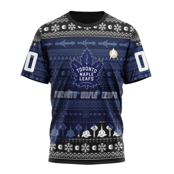 NHL Toronto Maple Leafs T-Shirt Special Star Trek Design 3D T-Shirt