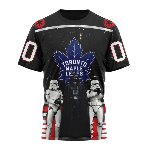 NHL Toronto Maple Leafs T-Shirt Special Star Wars Design May The 4th Be With You 3D T-Shirt