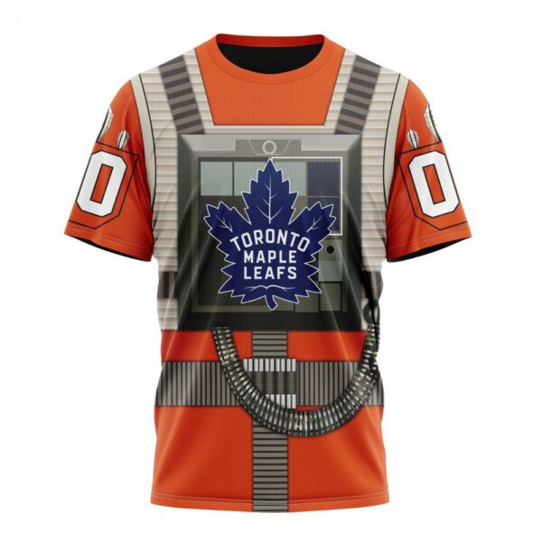 NHL Toronto Maple Leafs T-Shirt Star Wars Rebel Pilot Design T-Shirt