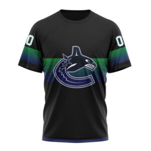 NHL Vancouver Canucks 3D T Shirt Special Black And Gradient Design Hoodie 1