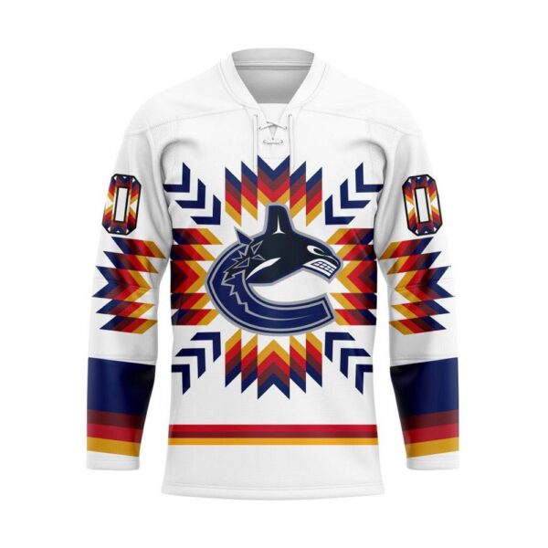 NHL Vancouver Canucks Hockey Jersey Special Design With Native Pattern Custom Jersey