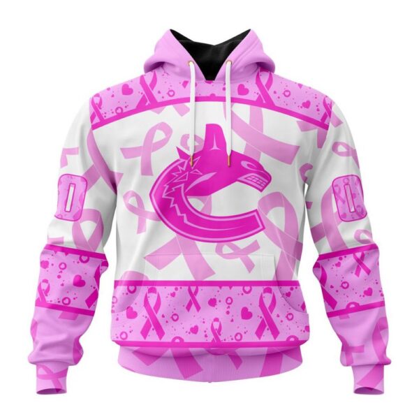 NHL Vancouver Canucks Hoodie Special Pink October Breast Cancer Awareness Month Hoodie