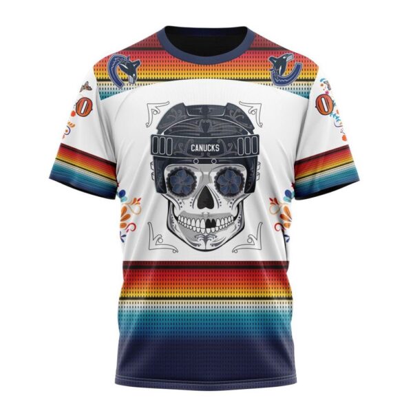 NHL Vancouver Canucks Special Design For Dia De Los Muertos T-Shirt