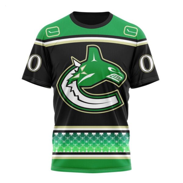 NHL Vancouver Canucks Specialized Hockey Celebrate St Patrick’s Day T-Shirt