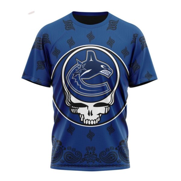 NHL Vancouver Canucks T-Shirt Special Grateful Dead Design 3D T-Shirt