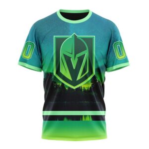 NHL Vegas Golden Knights 3D T Shirt Special Design With Northern Light Full Printed Hoodie 1