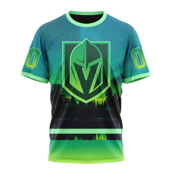 NHL Vegas Golden Knights 3D T-Shirt Special Design With Northern Light Full Printed Hoodie