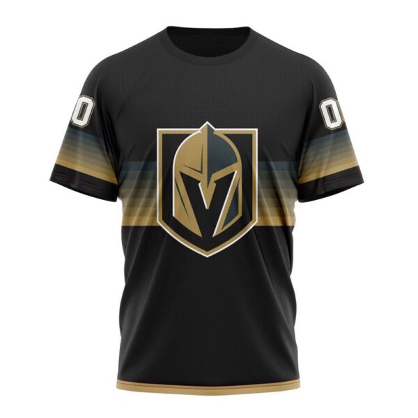 NHL Vegas Golden Knights Special Black And Gradient Design T-Shirt