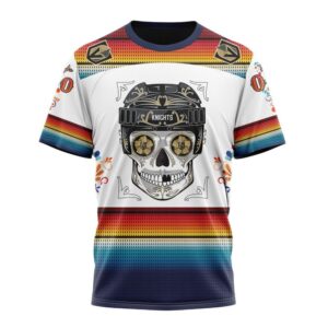 NHL Vegas Golden Knights Special Design For Dia De Los Muertos T Shirt 1