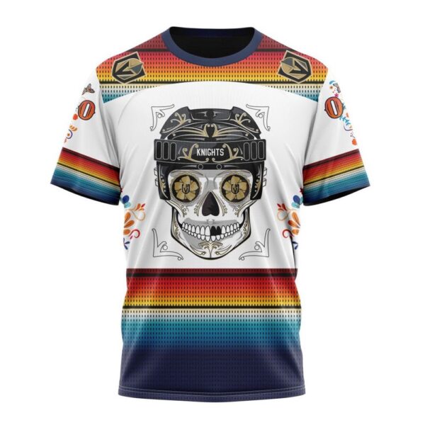 NHL Vegas Golden Knights Special Design For Dia De Los Muertos T-Shirt