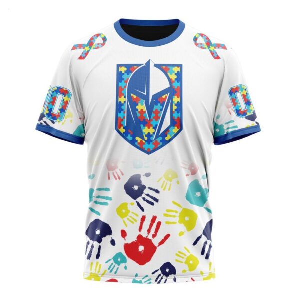 NHL Vegas Golden Knights T-Shirt Special Autism Awareness Design T-Shirt