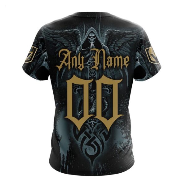 NHL Vegas Golden Knights T-Shirt Special Design With Skull Art T-Shirt