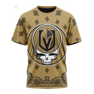 NHL Vegas Golden Knights T Shirt Special Grateful Dead Design 3D T Shirt 1