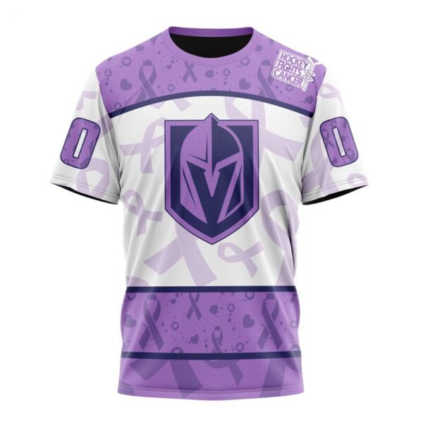 NHL Vegas Golden Knights T-Shirt Special Lavender – Fight Cancer T-Shirt
