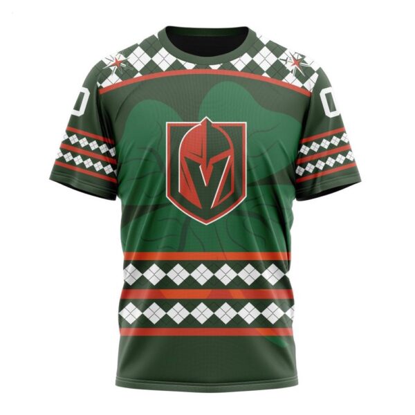 NHL Vegas Golden Knights T-Shirt Specialized Unisex Kits Hockey Celebrate St Patrick’s Day T-Shirt